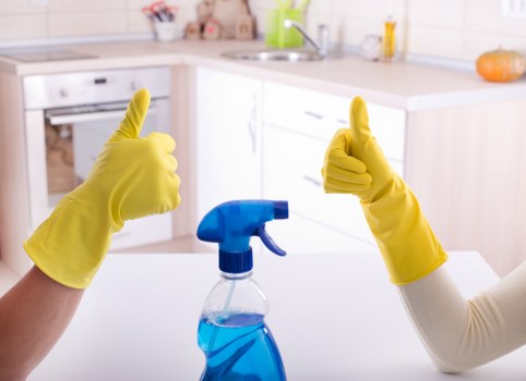Office cleaning team sanitizing shared surfaces in an Earlscourt workplace