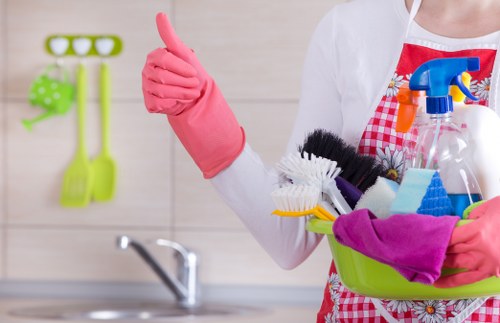 Office cleaning team maintaining Earlscourt business premises